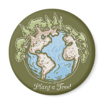 Plant a Tree Earth Day Gear magnets