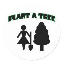 Plant A Tree Round Sticker