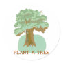 PLANT A TREE ROUND STICKER
