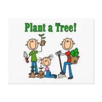 Plant a Tree T-shirts and Gifts postcards by stick_figures Plant a Tree T-shirts and Gifts postcards