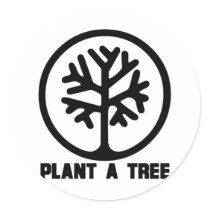 Plant a Tree TShirt Round Stickers