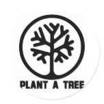 Plant a Tree TShirt Round Stickers