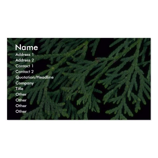 Plant Cedar Business Card Templates