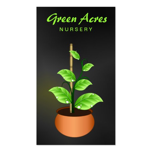 Plant Nursery Business Cards Template (back side)