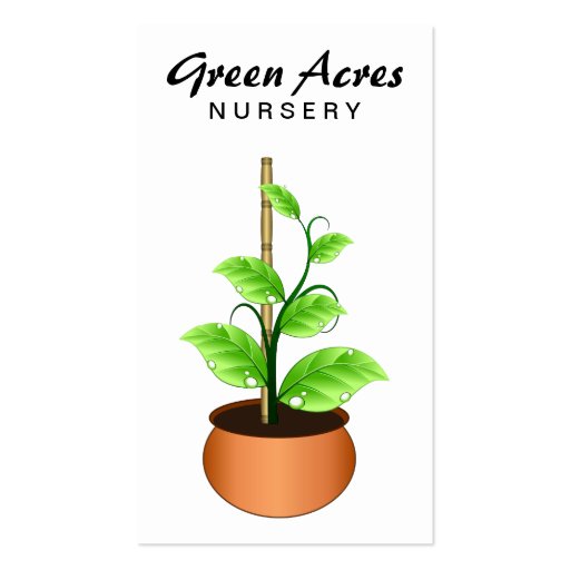 Plant Nursery Business Cards Template (front side)