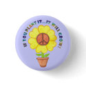Plant Peace Button by IArtist40 Plant Peace Button