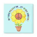 Plant Peace Magnet by IArtist40 Plant Peace Magnet