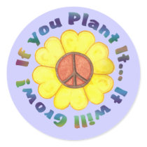 Plant Peace Sticker by IArtist40 Plant Peace Sticker