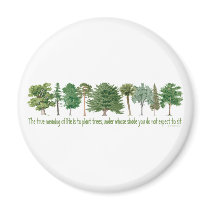 Plant Trees Refrigerator Magnet