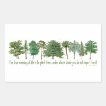 Plant Trees Rectangular Sticker