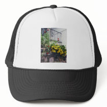 Planter With Yellow Flowering Cactus hats