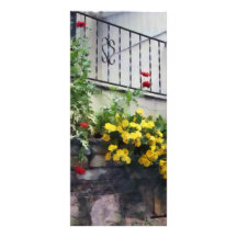 Planter With Yellow Flowering Cactus Rack Card