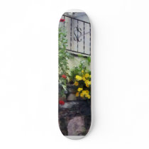 Planter With Yellow Flowering Cactus skateboards