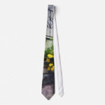 Planter With Yellow Flowering Cactus Neck Ties