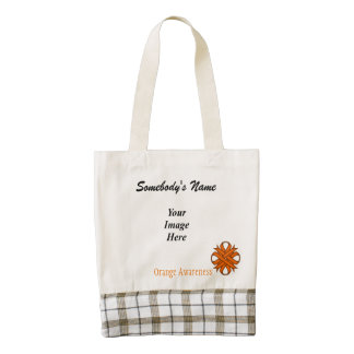 Plantilla anaranjada de la cinta del trébol bolsa tote zazzle HEART