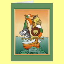 Plantilla animal del viaje de la invitación irland tarjetas