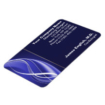 Plantilla blanca azul del imán de Flexi de la onda