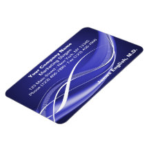 Plantilla blanca azul del imán de Flexi de la onda