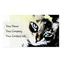 Plantilla de la tarjeta de visita del gato de la t