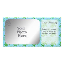 Plantilla de PhotoCard de las tortugas verdes Tarjeta Fotografica Personalizada