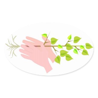 Planting Tree Earth Day sticker