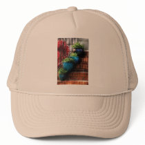 Plants - Four Blue Pots hats by suburbanscenes Plants - Four Blue Pots hats