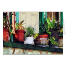 Plants on Porch Greeting Card
