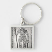 Plaque depicting the armour of Joan of Arc Keychain