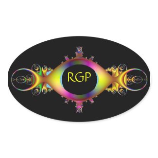 Plaque Monogram Sticker sticker