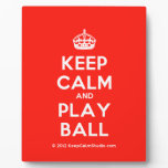 [Crown] keep calm and play ball  Plaques