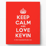 [Crown] keep calm and love kevin  Plaques