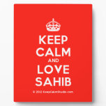 [Crown] keep calm and love sahib  Plaques