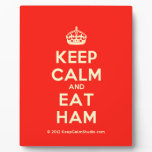 [Crown] keep calm and eat ham  Plaques
