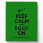 [Electric guitar] keep calm and rock on  Plaques