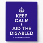 [Crown] keep calm & aid the disabled  Plaques