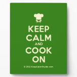 [Chef hat] keep calm and cook on  Plaques