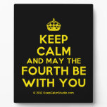 [Crown] keep calm and may the fourth be with you  Plaques