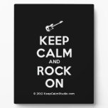 [Electric guitar] keep calm and rock on  Plaques