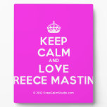 [Crown] keep calm and love reece mastin  Plaques