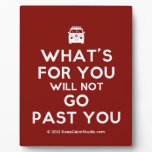 [Campervan] what's for you will not go past you  Plaques
