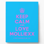 [Cupcake] keep calm and love molliexx  Plaques