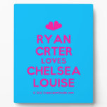[Two hearts] ryan crter loves chelsea louise  Plaques