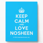 [Crown] keep calm and love nosheen  Plaques