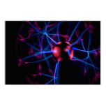 The 4th state of matter... Plasma, in this particular example can be quite beautiful and mesmerizing to observe. One of approximately 8Gb worth of dazzling photos of an active plasma ball. Plasma Ball 4678 Fine Art Photography Print