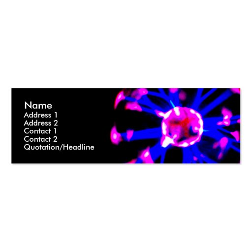 Plasma ball business card 2 (front side)