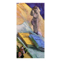 Plaster Statuette, a Rose and Novels - van Gogh Photo Card Template