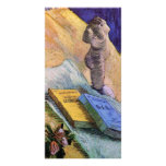Plaster Statuette, a Rose and Novels - van Gogh Photo Card Template