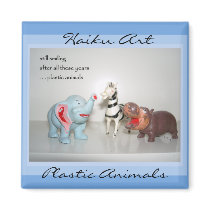 Plastic Animals Haiku Art Magnet