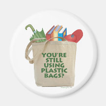 Plastic Bags Fridge Magnets