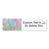 plastic colourful easter eggs pastel background bumper stickers
